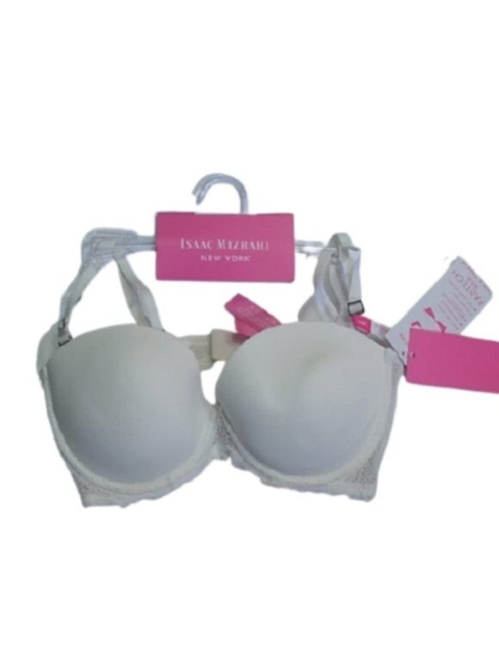 Isaac Mizrahi Push-Up Strapless Convertible Bra, Empire White, 34C